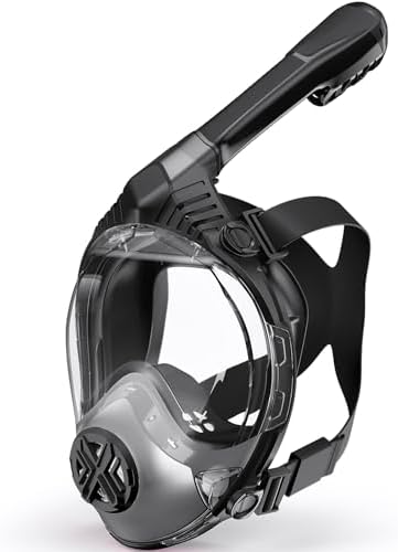 Full Face Snorkel Mask- Snorkeling Gear for Adults with Safe Dry ...