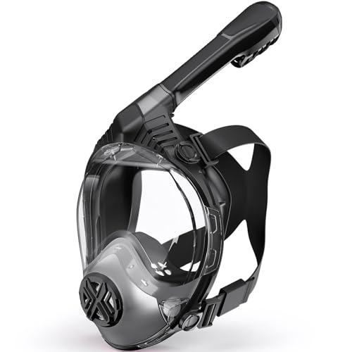 Full Face Snorkel Mask with Dry Top Breathing System