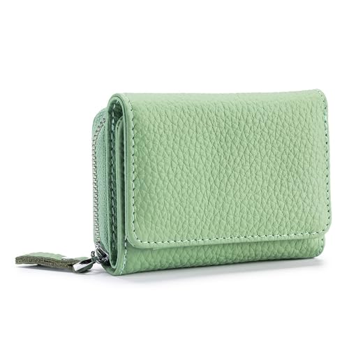 Irsutey Small Women's Wallet RFID Wallet with Zipper Coin Pocket Multi Purpose Zipper Folded Purses