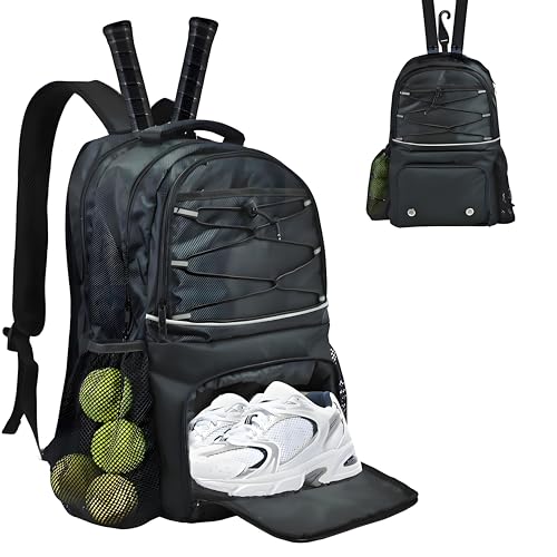 AUMTISC Tennis Bag Backpack 2 Rackets for Men Wome