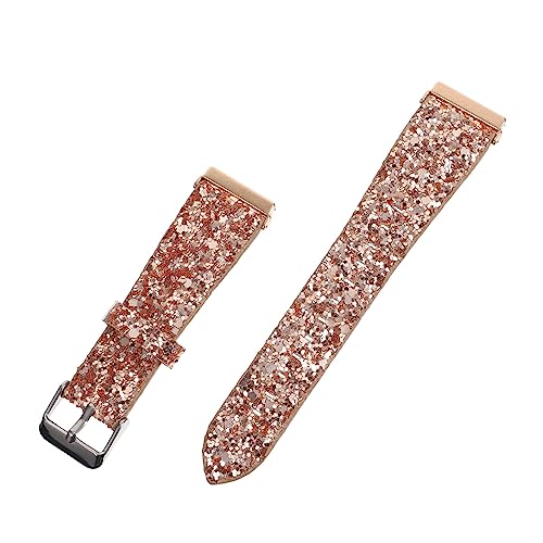 Correa de Fitbit en cuero con brillo DOITOOL elegante para pulsera de reloj