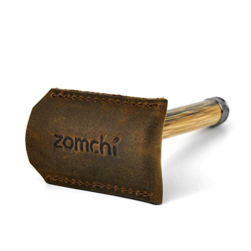 Safety Razor Head Protecting Leather Cover, Selected Cowhide Double Edge Safety Razor Cover Case for Travel and Business Trip