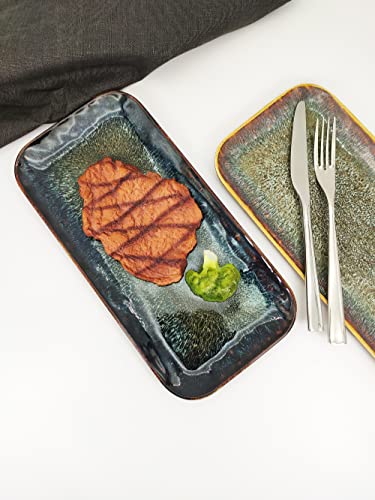 Jinsongdafa Ceramic Dinner Plates Set Of 4, Main Dish For Steak, Bread, Risotto, Pasta, Salad, Microwave, Oven And Dishwasher Safe, Scratch Resistant #TOP7