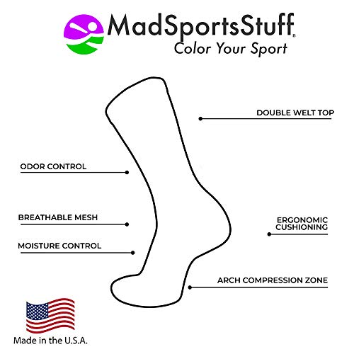 Madsportsstuff LBBPC-BB-179-S Basketball Socks With Basketball Logo Crew Socks thumb #3