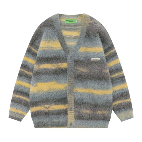 Pull à rayures mohair hommes idéal pour les sorties urbaines décontractées