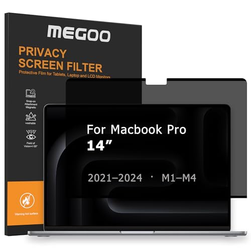 Filtro anti-espía magnético removible compatible con MacBook Pro 14 M1 M2 M3 M4 Pro Max