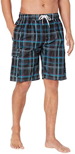 Kanu Surf Men's Infinite Swim Trunks (Regular & Extended Sizes), Miles Black, Small