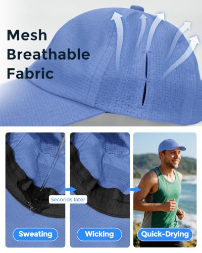 Image of Lightweight Golf Hat for Women Men, UPF 80+ Sun Protection Cap, Breathable Quick-Dry Baseball Cap for Running Sport