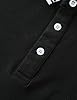 GHYUGR Men's Short Sleeve Polo Shirts Contrasting Colors Golf Tennis T-Shirt,Black,M #3