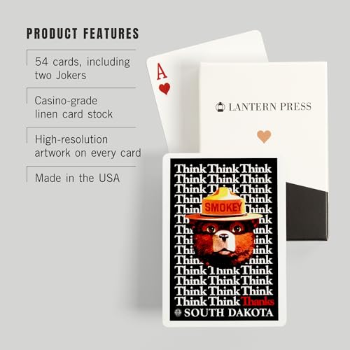 Baraja de Poker South Dakota Smokey Bear Vintage 52 cartas miniatura 3