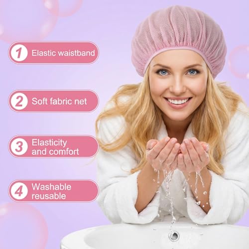 DOPENSPI 6 Pcs Hair Net for Sleeping, 6 Colors Mesh Sleep Bonnet Elastic Night Sleep Caps Breathable Hair Nets for Women
