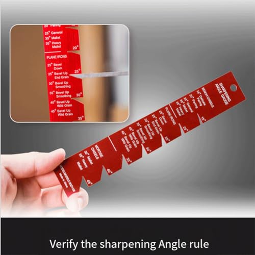 Fixation d'angle et jauge de précision pour guide d'affûtage rigide