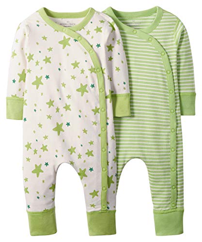 Image of Moon and Back Unisex Babies' Organic 2 Pack Long Sleeve Romper