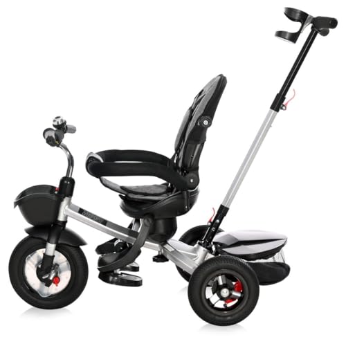 Lorelli Dreirad Zippy 3 in 1 umkehrbarer Sitz umbaubar Luftreifen Freilauf Gurt, Farbe:rot – Bild 7