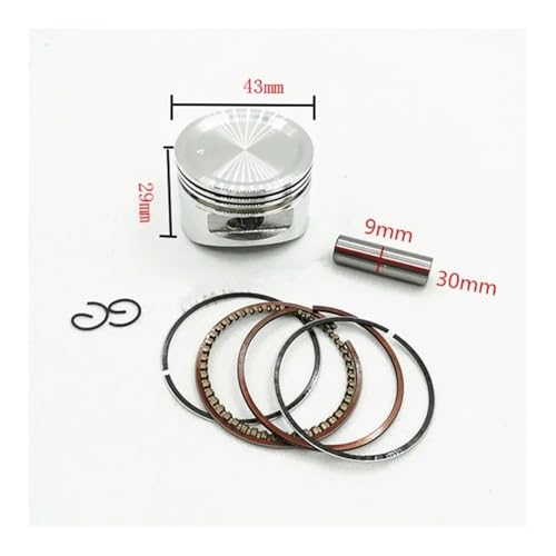 Segments piston 43 mm GX50 47.9CC de débroussailleuse 4 temps - 2