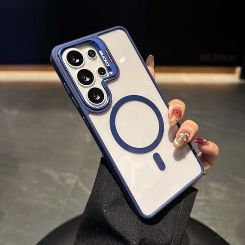 Étui pour Samsung Galaxy S25 Plus bleu marine idéal pour appels et vidéos