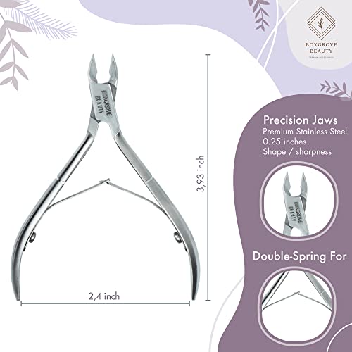 Professional Cuticle Cutter & Pusher Trimmer Manicure Tools With Double Spring– Perfect Nail Care Tool For Manicure & Pedicure Beauty At Home/Spa/Saloon (Silver) #TOP1