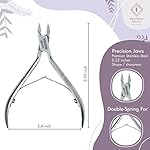 Professional Cuticle Cutter & Pusher Trimmer Manicure Tools with Double Spring– Perfect Nail Care Tool for Manicure & Pedicure Beauty at Home/Spa/Saloon (Silver) - Image 2