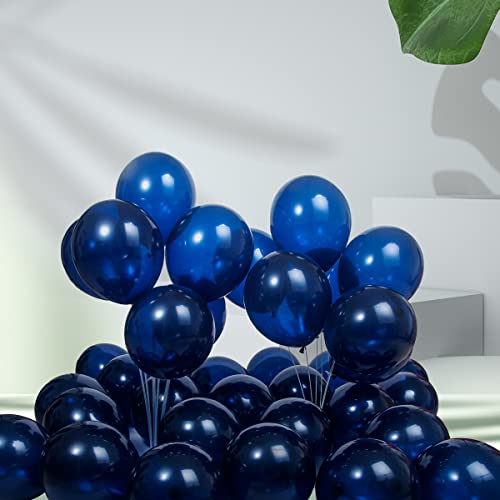 Image of 300 Pack Navy Blue Balloons 12 inch Royal Navy Latex Party Balloon Bulk for Various Party Events Decorations