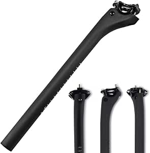 RXL SL Carbon Fiber Bike Seatpost & Saddle Combo – 27.2mm Or 31.6mm – 3K Glossy Finish - View #4