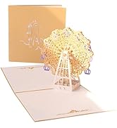 0GULUS ポップアップカード ３D グリーティングカード とびだす 立体 メッセージカード お祝い 誕生日 プロポーズ プレゼント 手紙 (観覧車)