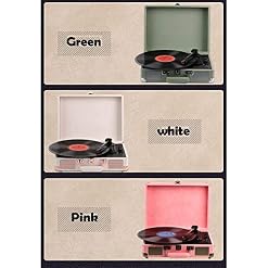 Platine Vinyle Portable avec Haut-Parleurs Intégrés Bluetooth, 3 Vitesses Valise Platine Tourne-Disque Suppo Chaque Famille - Les Beatles, Paul McCartney, John Lennon, RIngo Starr, George Harrison Platine Vinyle Portable avec Haut-Parleurs Intégrés Bluetooth, 3 Vitesses Valise Platine Tourne-Disque Suppo Chaque Famille – Image 7