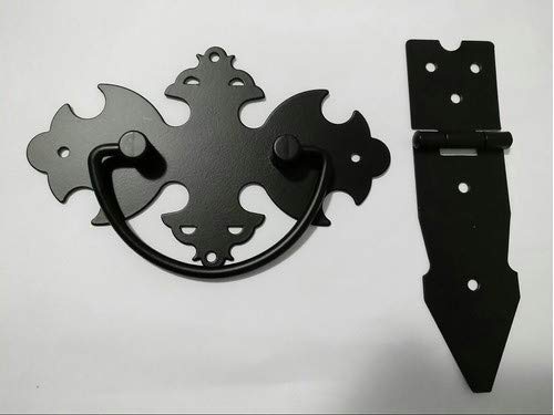 Kit 4 Puxadores Rustico Medalhão + 6 Dobradiças L116