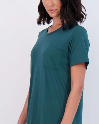 Image of Real Essentials 3 Pack: Women's Short Sleeve Nightgown Dress - Nightshirt Pajama Sleep Shirt Sleepwear (Available In Plus)