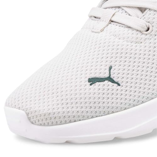 Image of PUMA Unisex Low-Top Sneaker, Nimbus Cloud White Varsity Green, 8 US Men
