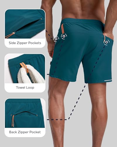 Image of maamgic Men's Athletic Running Shorts with Liner Ultra Lightweight Workout Shorts 5 inch / 7 inch