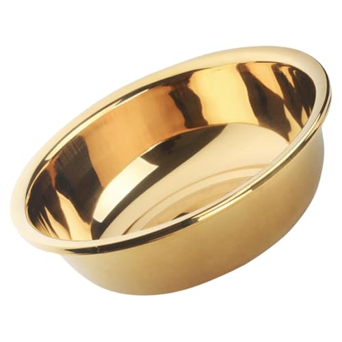 Tazón para mezclar pequeño de acero inoxidable dorado miniatura 1