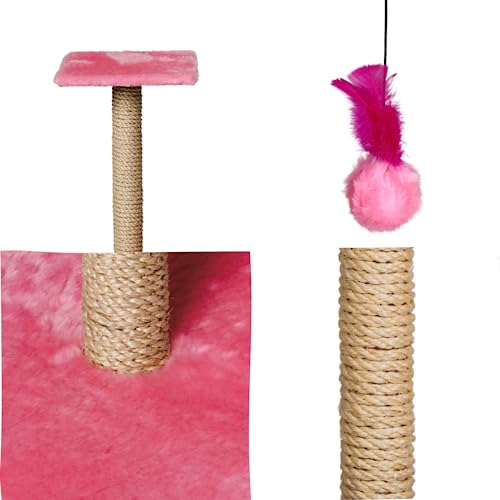 Arranhador Para Gatos Poste Brinquedo Duplo Exclusivo Grande