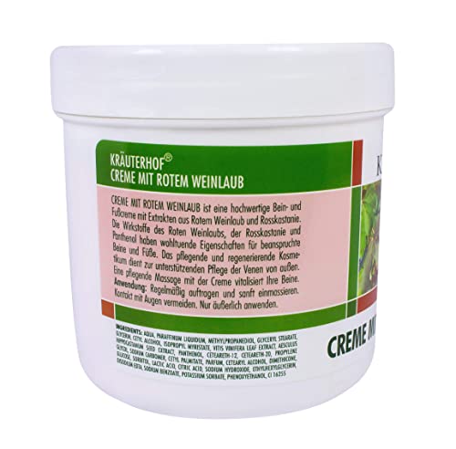 Krauterhof 7219041 Horse Chestnut & Red Vine Cream For Varicose Veins, Aching Legs thumb #5