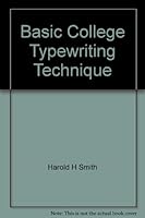 Basic College Typewriting Technique B0007I6PTK Book Cover