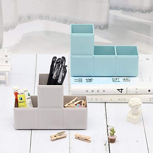 1 portalápices, Caja de Almacenamiento Creativa, Organizador de bolígrafos con Mosaico extraíble, papelería, Escritorio, Accesorios de Oficina, portalápices (Paquete de 3)