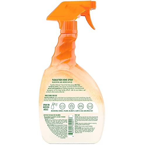 TropiClean Natural Flea and Tick Spray for Home | Maximum Strength Flea Spray for Carpet and Furniture | Family-Friendly… - Image 3