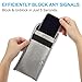 PATIKIL Faraday Bags, 6.5 Inch Signal Blocking Key Pouch Anti-Theft Car Protection Cell Phone RFID GPS Shielding Wallet for Privacy Card Protection, Silver -Grey