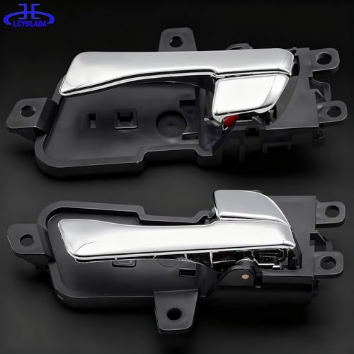 Image of Interior Chrome Door Handle Compatible with Hyundai Sonata 2011-2015, Front or Rear Left & Right Side Replaces OE# 826103S010, 82610-3S010