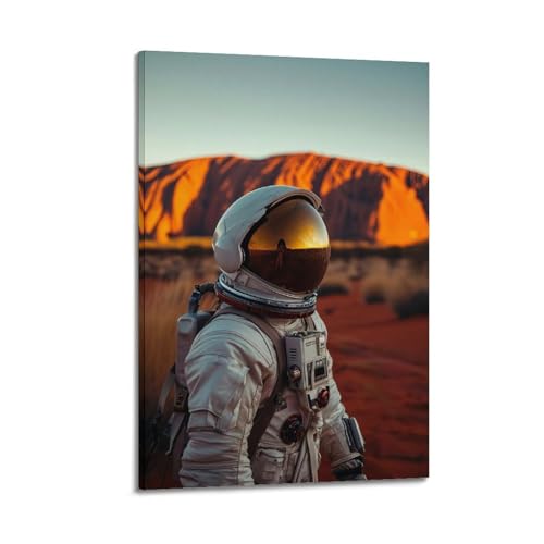 Toile astronaute martien poster haut de gamme pour deco chambre soignée