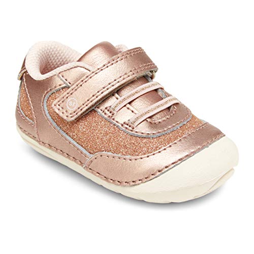 Stride Rite baby girls Soft Motion Jazzy Sneaker, Rose Gold, 3 Infant US