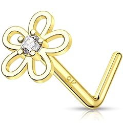 Flower-9K Solid Gold