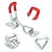 Favordrory 6 Pack Toggle Latch Clamp, Pull Latch, Adjustable Toggle Clamp Latch, Heavy Duty Toggle Latch, 150Kg 330Lbs Holding Capacity (25 Pieces Screws) Red + Silver