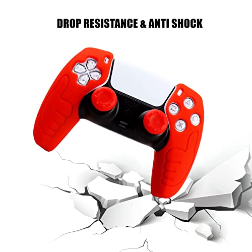 Image of Silicone Skin for Ps5 Controller, 1pc Anti-Slip Shell Cover Case with 10 Joystick Grips for Playsation 5 Controller Wireless Gamepad(PS5 Controller #11)