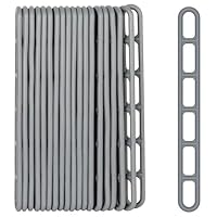 Abspannelement aus Kunststoff, 20 Stück Abspannelement, 6 Loch Seilspanner Camping Abspannleiter, für Zelte Markisen Vordächer, Grau