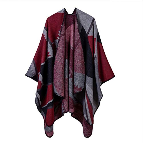 Châle pashmina femme de qualité supérieure écharpe poncho géométrique