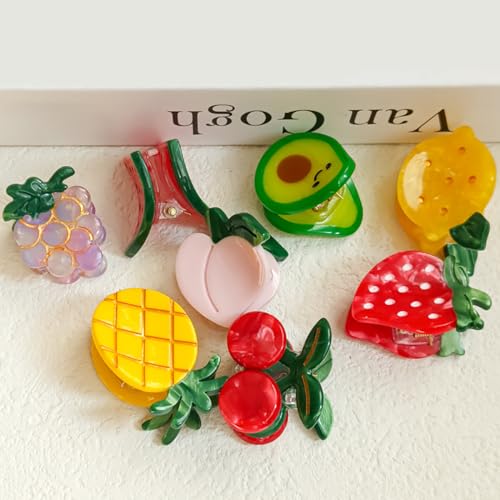 Clip Sugar Mini Strawberry Hair Clip,Acetate Claw Clips,Hair Clips For Women,Pack Of 2 thumb #7