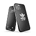Produktbild adidas Hülle Entwickelt für iPhone 12 Hülle, iPhone 12 Pro Hülle, 6.1 Zoll, Fallgeprüfte Hüllen, stoßfeste erhöhte Kanten, Original New York Snap Case Schutzhülle, Schwarz Weiß Logo