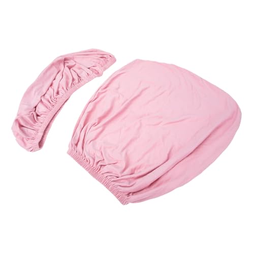 GLSTOY Funda para Silla de Oficina Dividida de Fibra Poliéster Rosa, Juego de Fundas Elásticas para Asiento y Respaldo, Protector Antideslizante y Reutilizable para Sillas Giratorias