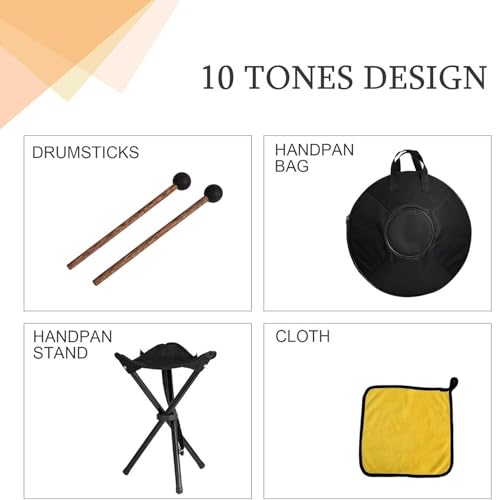 Handpan Drum 22 pulgadas D menor 10 tonos percusión miniatura 6