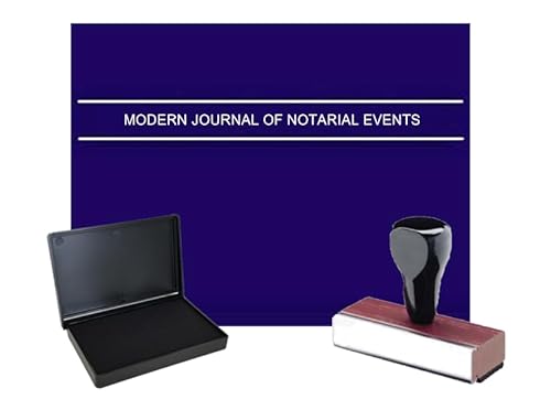 New Jersey Notary Stamp Bundle | Modern Journal of Notarial Events (Soft Cover) and Rubber Hand Stamp (Pad Included)